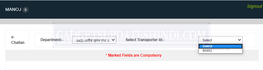 Registration For Inter-State Transit Pass login in