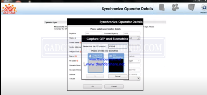 aadhaar ota login syenc otp