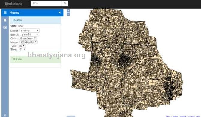 How to get the Bhu-Naksha Print of Bihar state