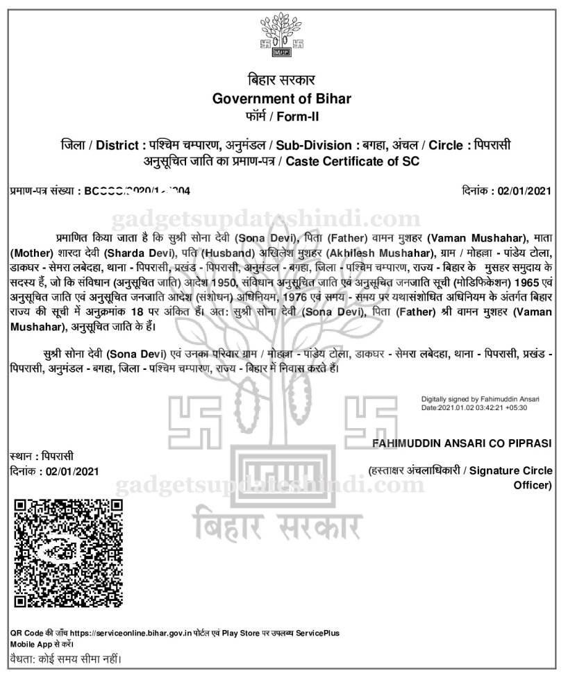 (New) RTPS Bihar online : Caste Certificate, Domicile Certificate, rtps9, 2022