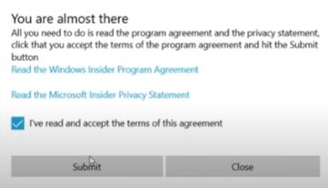 Have to agree to Microsofts terms and conditions