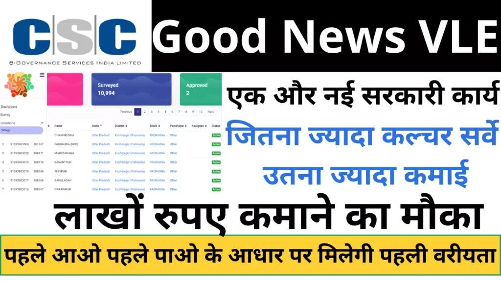 CSC National Cultural Survey Registration Start 2022: Culturemap.in Portal Today login