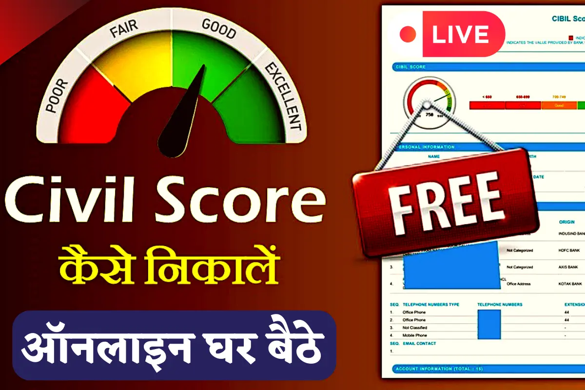 check cibil score free 2022, Check your cibil score online for free from home, know the trick,