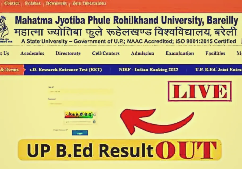 UP BEd Result 2022