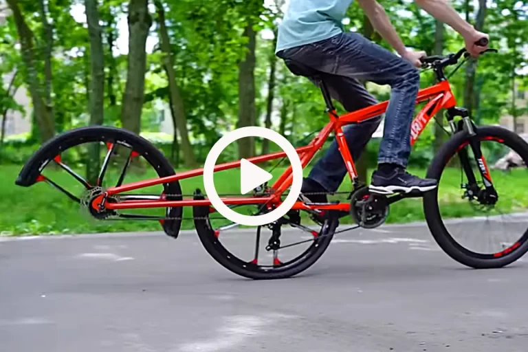 Bicycle With Rear Wheel Split Into Two