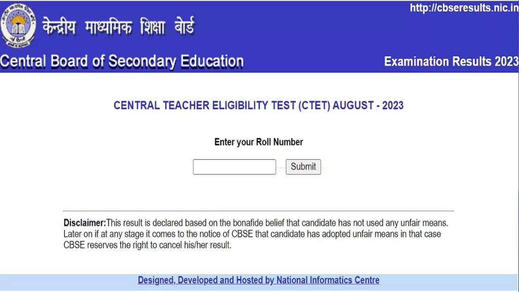 CTET Result Live