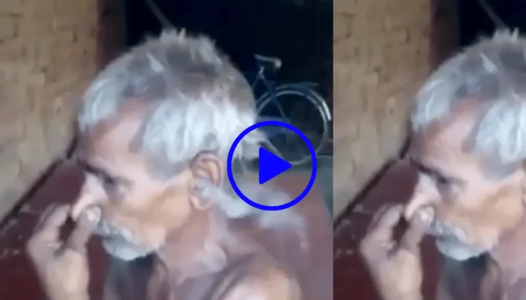 Viral video of an elderly man with smoke coming out of his ears