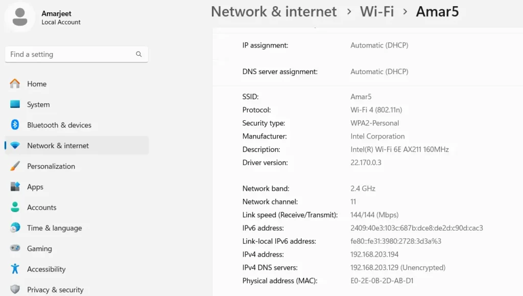 How to find out the IP address of Windows 11