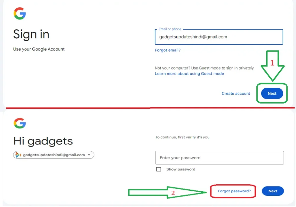 How to recover Gmail account password