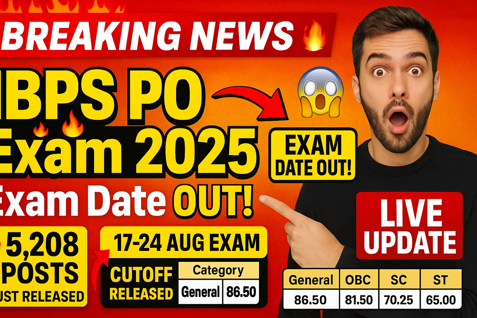 IBPS PO 15th Exam Date 2025