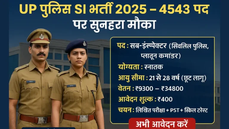 UP Police SI Daroga Bharti 2025