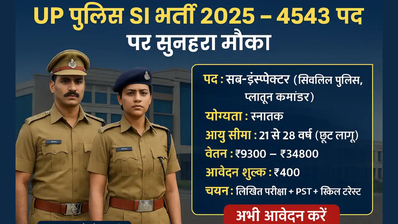 UP Police SI Daroga Bharti 2025