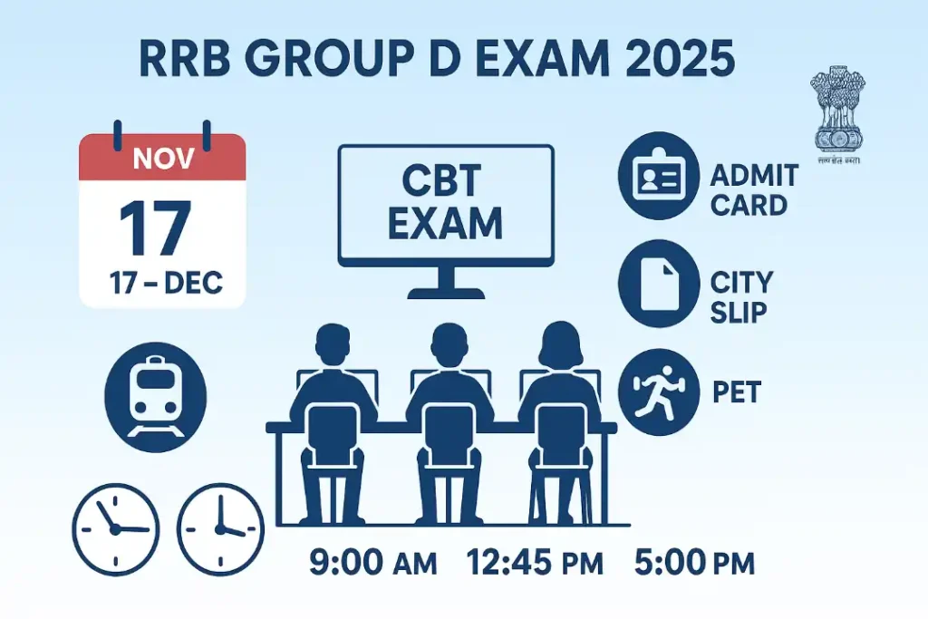RRB Group D Exam Date 2025 Out