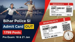 Bihar Police SI Pre Exam 2025 Admit Card Released for 1799 Posts