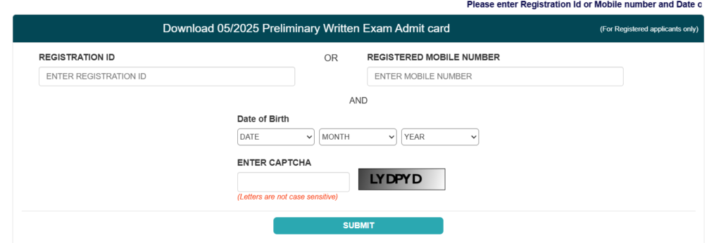 Process to Download BPSSC Bihar Police SI Pre Admit Card 2025