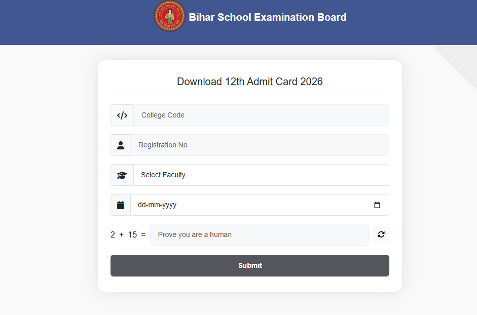 How to Download Bihar Board 12th Admit Card 2026 (Steps)