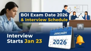 Bank of India SO Exam Date 2026