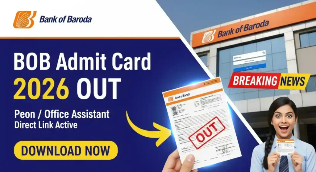 BOB Peon Admit Card 2026 Links