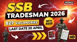 SSB Tradesman Vacancy 2026 Form Started – Driver & Tradesman 10th Pass Big Bharti 2026