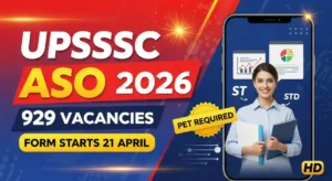 UPSSSC ASO Online Form 2026 Date Out – Check Age Limit, Eligibility & Syllabus