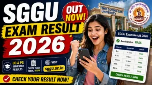 SGGU Exam Result 2026 Out – Check Shri Govind Guru University UG & PG 2nd and 4th Semester Results at sggu.ac.in