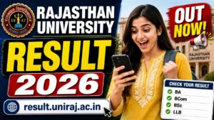 Rajasthan University Exam Result 2026 Out – Check M.A. Hindi & Political Science Results @result.uniraj.ac.in