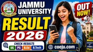 Jammu University Result 2026 Out – Check UG, PG, MBBS 3rd Prof Part-II Results @coeju.com