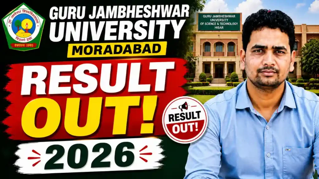 Guru Jambheshwar University Moradabad Result 2026