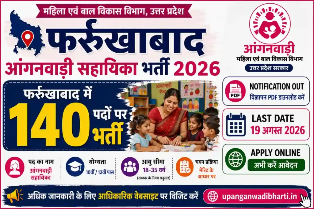 Farrukhabad Anganwadi Sahayika Bharti 2026